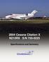 2004 Cessna Citation X N215RX S/N Specifications and Summary