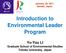 Introduction to Environmental Leader Program