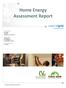 Home Energy Assessment Report