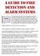 A GUIDE TO FIRE DETECTION AND ALARM SYSTEMS