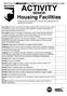 ACTIVITY Senior PRINT THIS ACTIVITY KEY INSTRUCTIONS SIGN INDEX. Housing Facilities