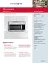 Featuring Bake & Brown Convection Product Dimensions. Bake & Microwave Option