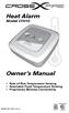 Heat Alarm. Owner s Manual. Model CFH10. Rate of Rise Temperature Sensing Selectable Fixed Temperature Sensing Proprietary Wireless Connectivity
