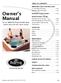 Owner s Manual. For all 2003 Bullfrog Portable Spas TABLE OF CONTENTS IMPORTANT SAFETY INSTRUCTIONS UPGRADES & ACCESSORIES... P.