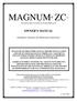 (MAGNUM ZERO-CLEARANCE WOOD FIREPLACE) OWNER S MANUAL. Installation, Operation and Maintenance Instructions