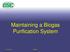 Maintaining a Biogas Purification System SARBS 1