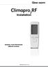 Climapro 2. Installation. wireless room thermostat without receiver.