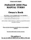 PARAGON 2000 Plus MANUAL TURBO. Owner's Book