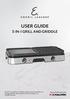 USER GUIDE 3-IN-1 GRILL AND GRIDDLE