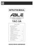 FULL AUTOMATIC EXTINGUISHING SYSTEM FOR INDUSTRIAL MACHINERY YAC-3A. Table of Contents