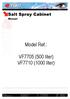 Salt Spray Cabinet. Manual. Model Ref.: VF7705 (500 liter) VF7710 (1000 liter)