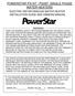 POWERSTAR PS19T / PS28T, SINGLE PHASE WATER HEATERS