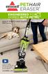 PETHAIR ERASER ENGINEERED FOR HOMES WITH PETS QUICK START/USER GUIDE Series