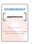 CU 32 CUSD2007. appliances SPECIFICATION SHEET. INDIVIDUAL APPLIANCE PRODUCT SHEET (order follows specification sheet) CU 32