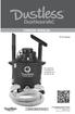 OWNERS MANUAL. D16 Series. This appliance is intended for commercial and household use. dustlesstools.com PATENT NO.