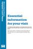 Essential information for your visit