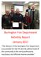 Burlington Fire Department Monthly Report January 2017