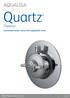 Quartz. Thermo. Concealed shower valve with adjustable head. Quartz Thermo installation guide page 1
