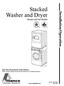 Stacked Washer and Dryer Electric and Gas Models