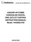 ASSURE HP/COMBI CONCEALED DIGITAL ONE OUTLET CONTROL INSTRUCTION MANUAL Model: