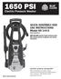 1650 PSI. Electric Pressure Washer. QUICK ASSEMBLY AND USE INSTRUCTIONS Model AR 144 S READ CAREFULLY