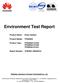 Environment Test Report