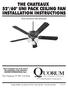 THE CHATEAUX 52/60 UNI PACK CEILING FAN INSTALLATION INSTRUCTIONS