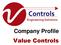 Company Profile Value Controls