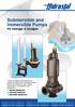 Submersible and Immersible Pumps