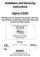 Installation and Servicing Instructions. Alpha CD50