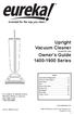 Upright Vacuum Cleaner Household Type. Owner s Guide Series. Index