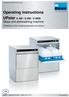 Operating instructions UPster U 400 / U 500 / U 500S Glass and dishwashing machine