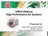AMCA Webinar High Performance Air Systems Presented by: