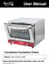 User Manual. Countertop Convection Ovens. Models: CO14, CO16, CO28 03/2018. Please read and keep these instructions. Indoor use only.