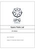 Spare Parts List IPC EAGLE. Ref: LPTB Model: CT15 B35+BAT GR/VE JP/USA