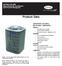 Product Data. CA13NA Base Series Air Conditioner with Puronr Refrigerant INDUSTRY LEADING FEATURES / BENEFITS.