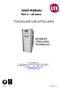 USER MANUAL TOUCHCLAVE-LAB AUTOCLAVES