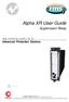 Alpha XR User Guide. Supervision Relay. relay monitoring systems pty ltd Advanced Protection Devices. User Guide