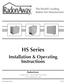 HS Series Installation & Operating Instructions RadonAway