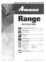 Range. Use & Care Guide. Electric Smoothtop - Easy Touch Control 500. Important Safety Instructions