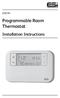 Programmable Room Thermostat Installation Instructions