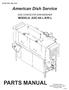 PARTS MANUAL. American Dish Service ADS CONVEYOR DISHWASHER MODELS: ADC-66 L-R/R-L EFFECTIVE: MAY, 2014