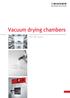 Vacuum drying chambers. VD VDL series