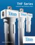 THF Series Industrial High Efficiency Filters