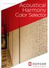 Acoustic Dimensional Fabric. Acoustical Harmony. Color Selector