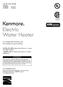 Kenmore Electric. Water Heater. Use & Care Guide Model No Gallon Gallon