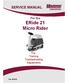 SERVICE MANUAL. For the ERide 21 Micro Rider. For: Training Troubleshooting