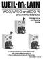 WGO, WTGO and SGO-W. Maintenance and Service Guide. eference, ence, leave this manual with other boiler instructions. For future e refer