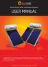 Roof Mount Solar Hot Water System USER MANUAL