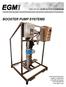 BOOSTER PUMP SYSTEMS PROCESS & CHEMICAL FEED EQUIPMENT
